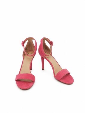 Marc Fisher Pink Suede Ankle-Strap Stiletto Sandals 3.5” New Without Box